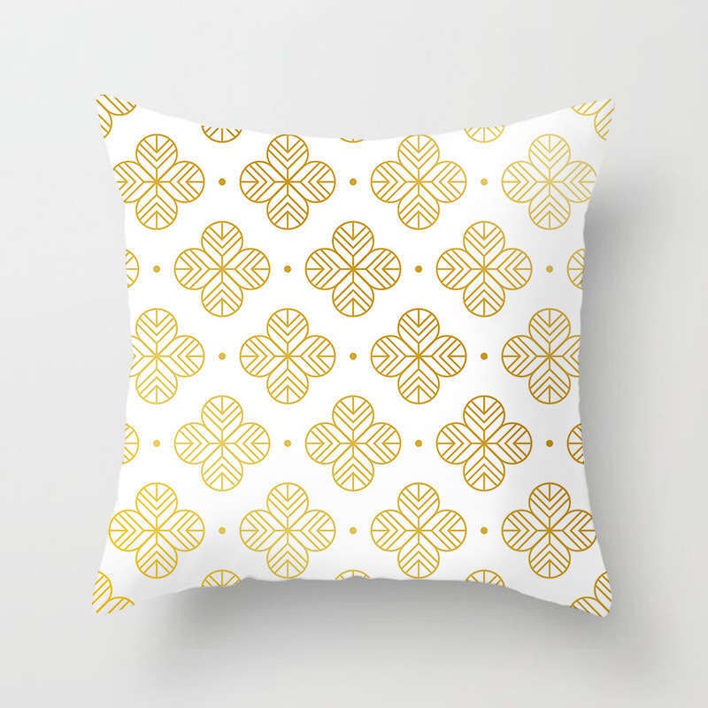 45 X 45Cm Gold Printed Cushion Cover