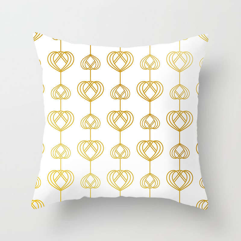 45 X 45Cm Gold Printed Cushion Cover
