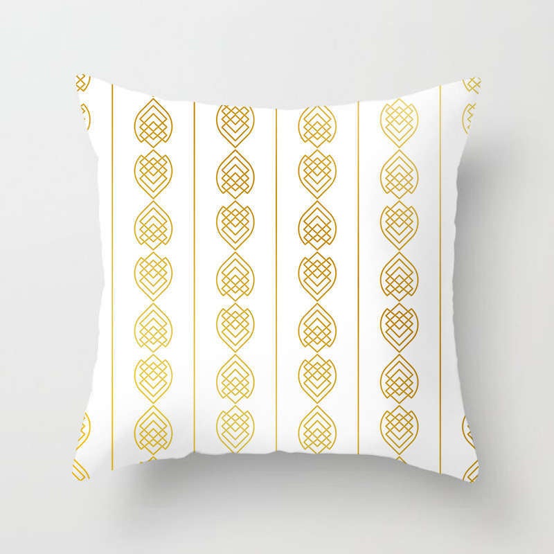 45 X 45Cm Gold Printed Cushion Cover