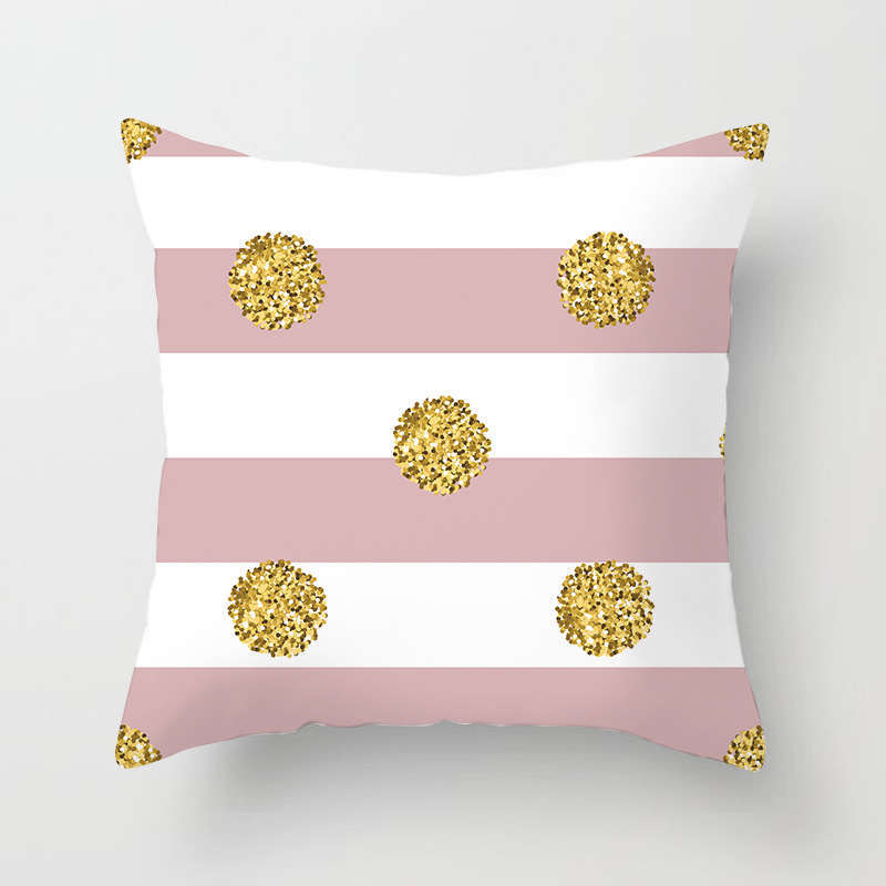 45 X 45Cm Gold Printed Cushion Cover