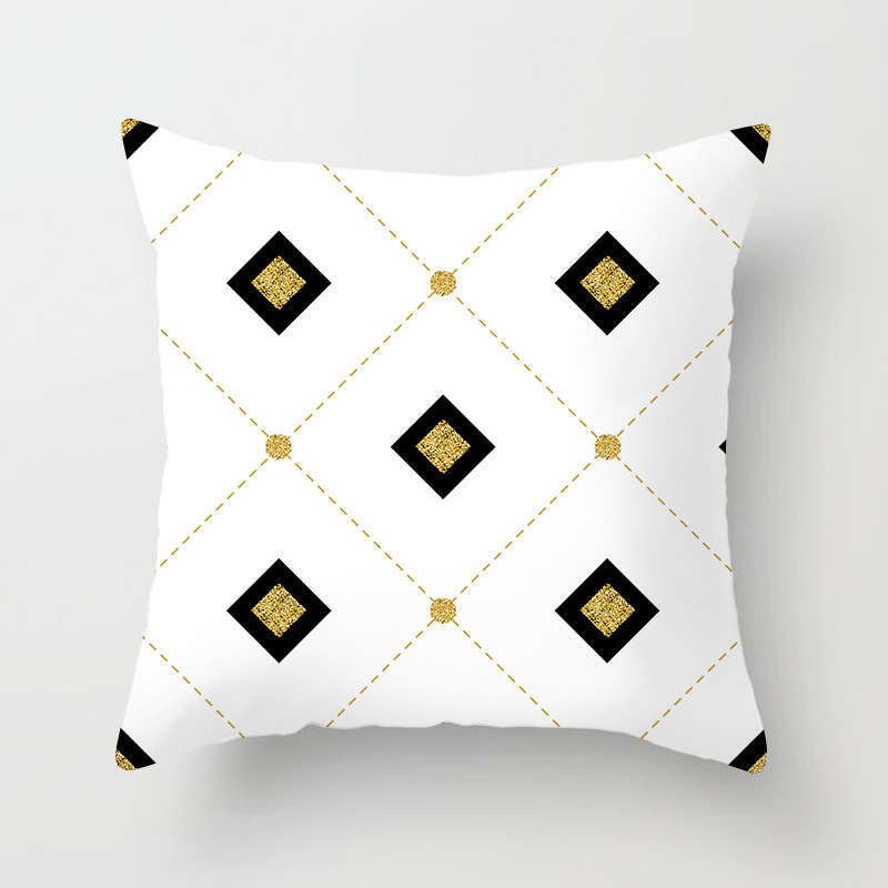 45 X 45Cm Gold Printed Cushion Cover