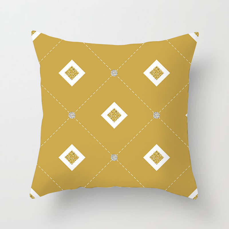 45 X 45Cm Gold Printed Cushion Cover