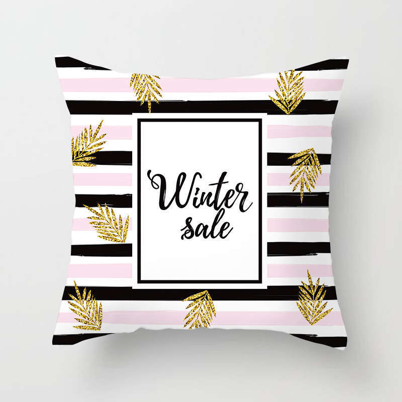 45 X 45Cm Gold Printed Cushion Cover