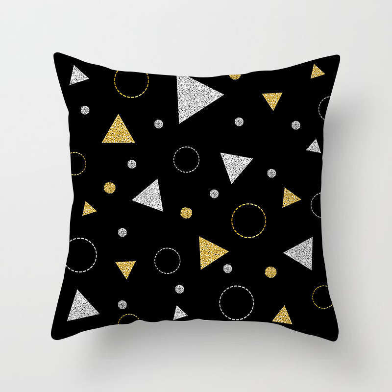 45 X 45Cm Gold Printed Cushion Cover