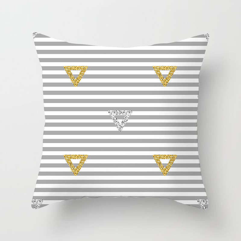 45 X 45Cm Gold Printed Cushion Cover