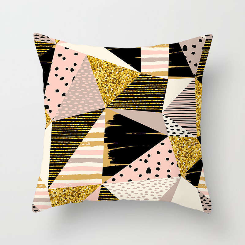 45 X 45Cm Gold Printed Cushion Cover