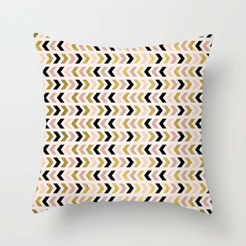 45 X 45Cm Gold Printed Cushion Cover