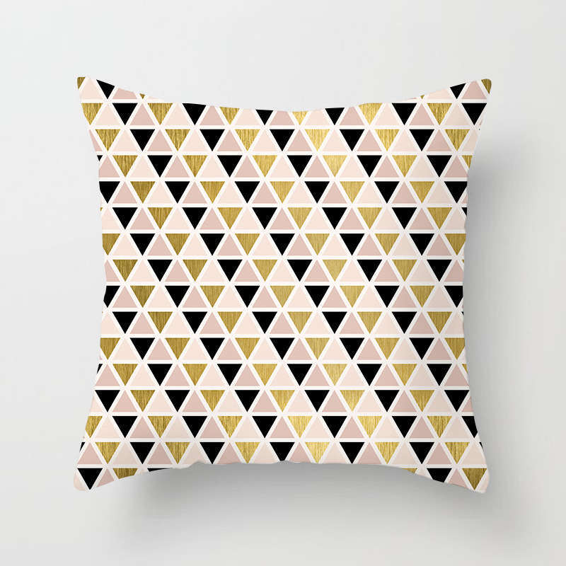 45 X 45Cm Gold Printed Cushion Cover
