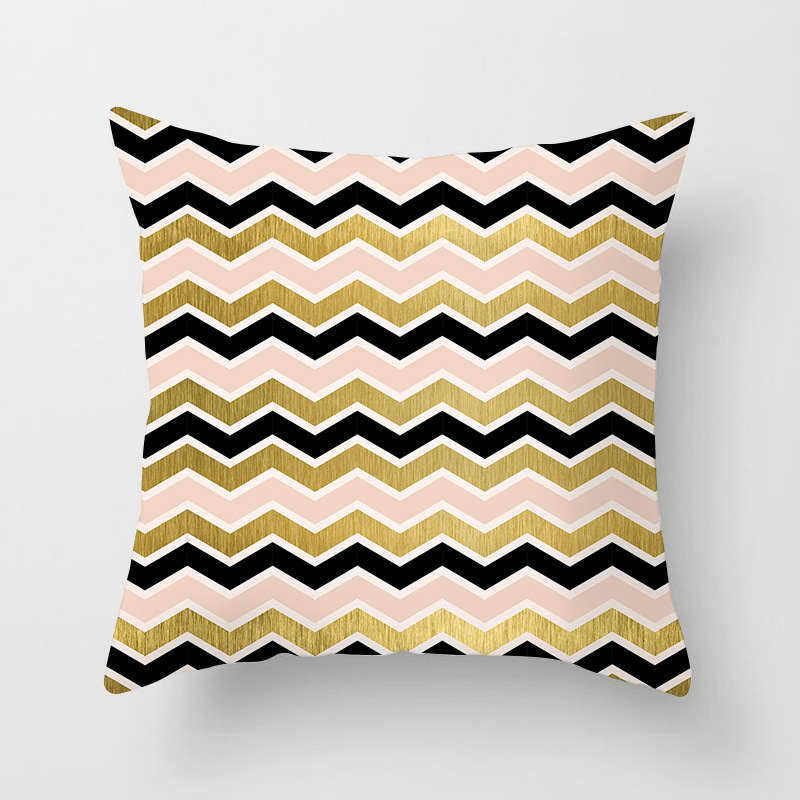 45 X 45Cm Gold Printed Cushion Cover