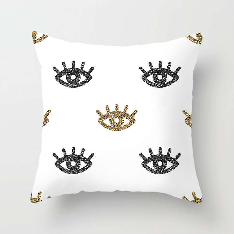 45 X 45Cm Gold Printed Cushion Cover