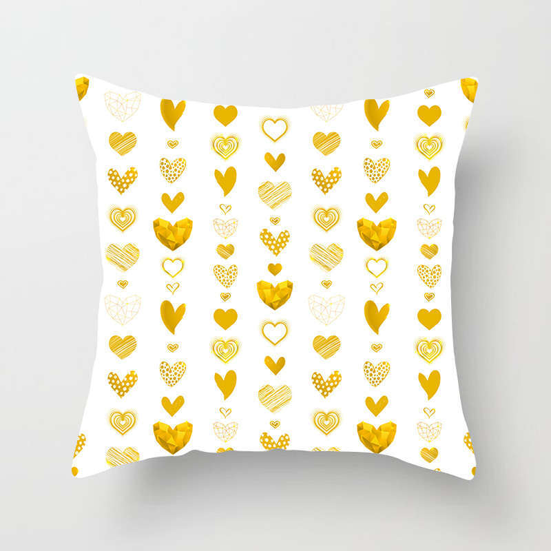 45 X 45Cm Gold Printed Cushion Cover