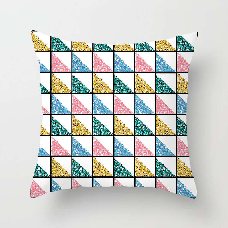 45 X 45Cm Gold Printed Cushion Cover