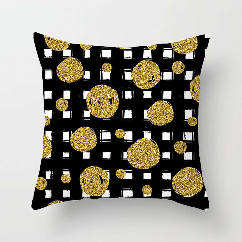 45 X 45Cm Gold Printed Cushion Cover