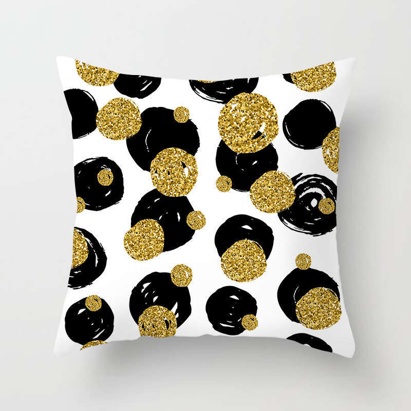 45 X 45Cm Gold Printed Cushion Cover