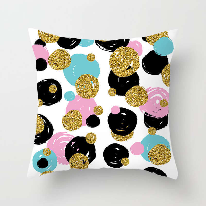45 X 45Cm Gold Printed Cushion Cover