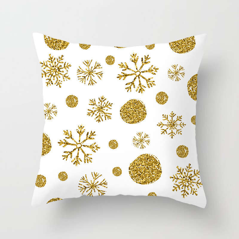 45 X 45Cm Gold Printed Cushion Cover