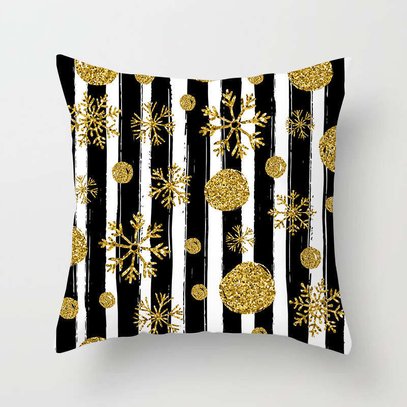 45 X 45Cm Gold Printed Cushion Cover