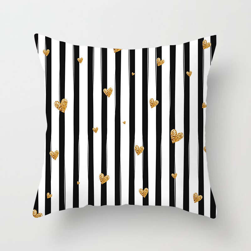 45 X 45Cm Gold Printed Cushion Cover