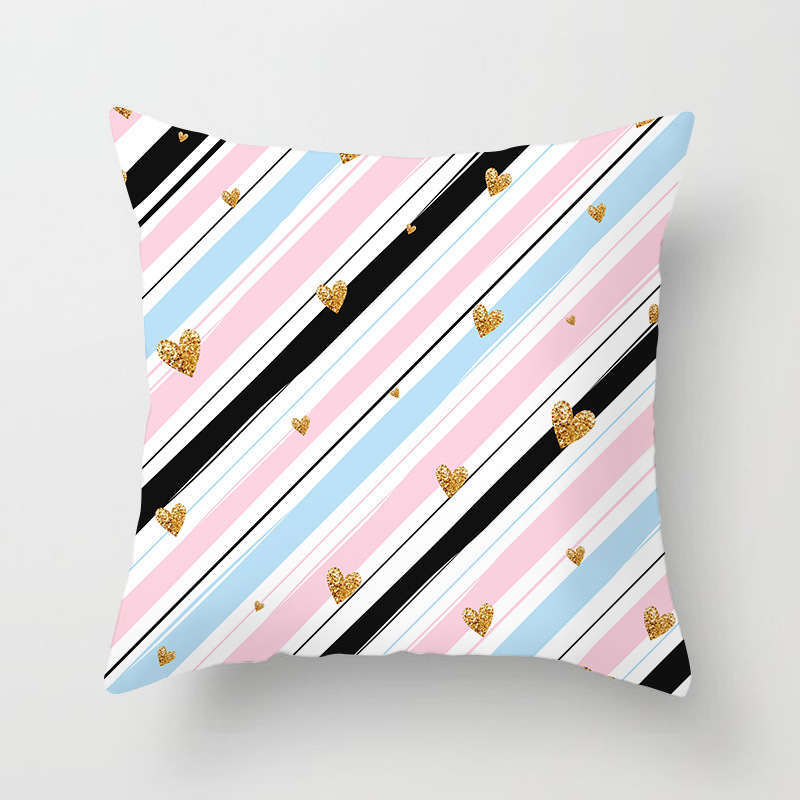 45 X 45Cm Gold Printed Cushion Cover