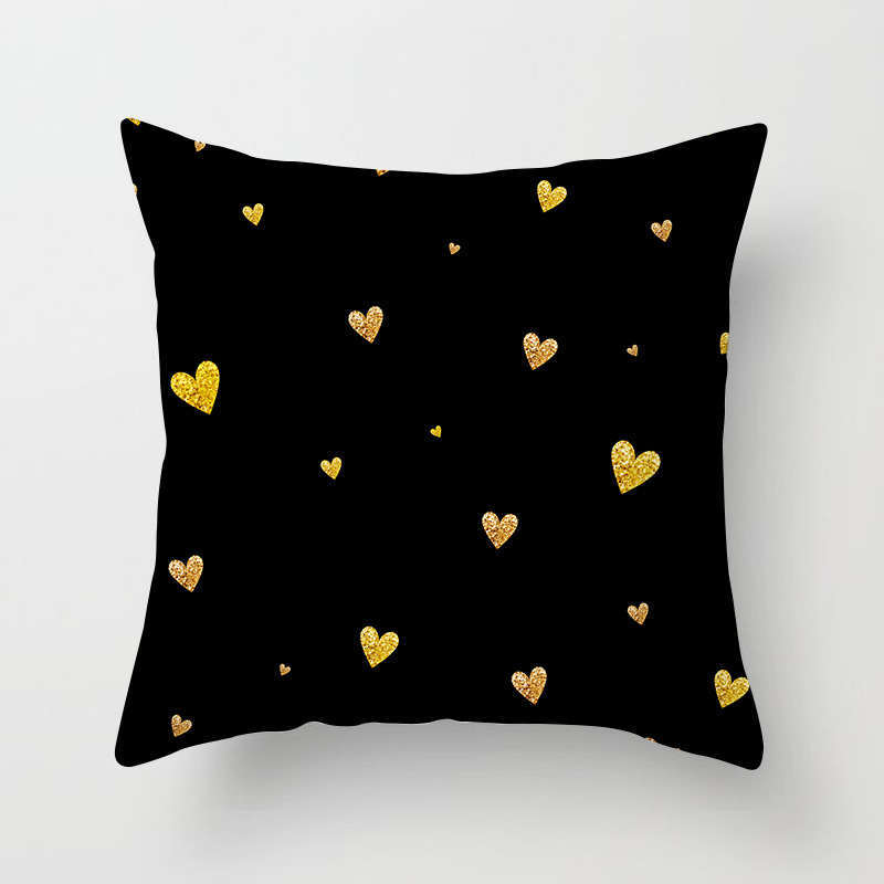 45 X 45Cm Gold Printed Cushion Cover