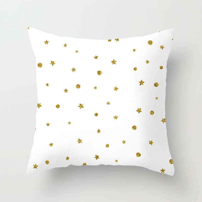 45 X 45Cm Gold Printed Cushion Cover