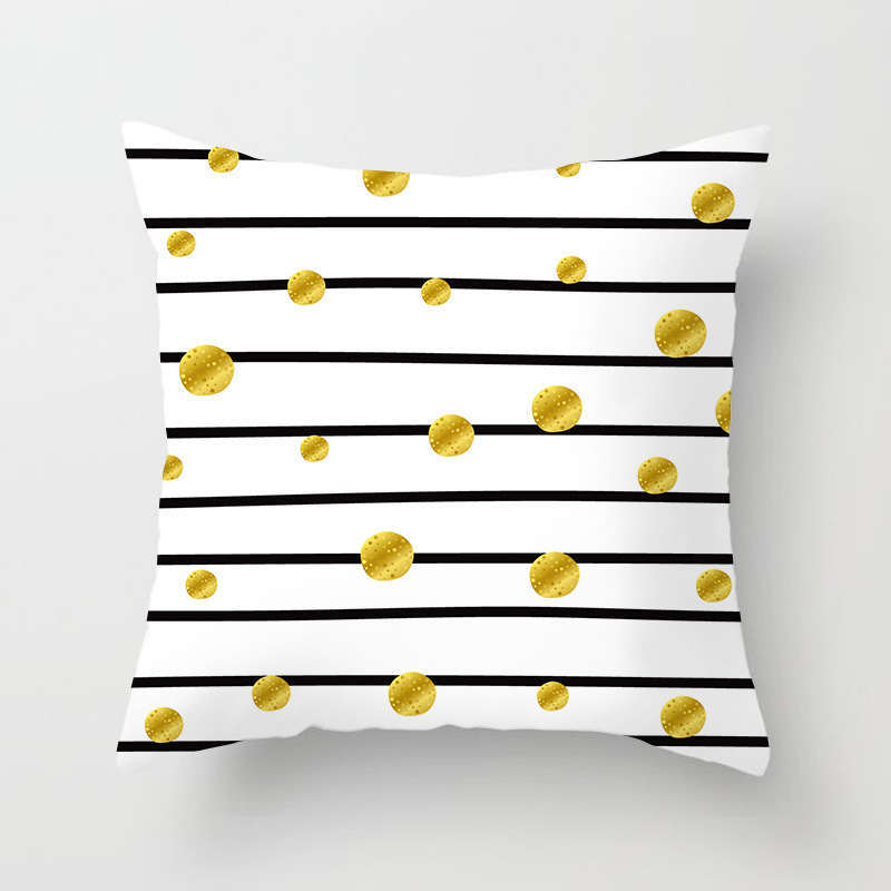 45 X 45Cm Gold Printed Cushion Cover