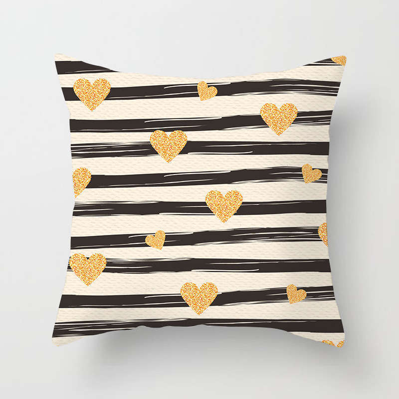 45 X 45Cm Gold Printed Cushion Cover