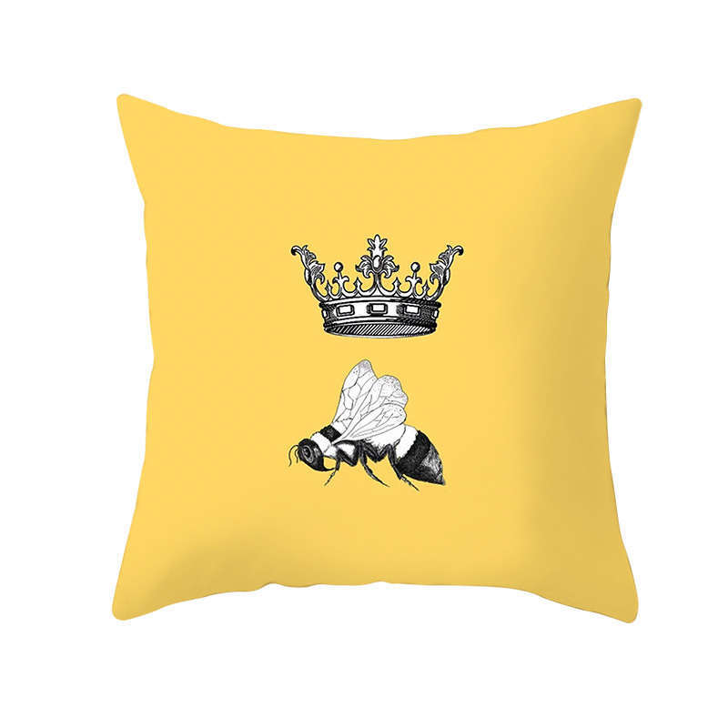 45 X 45Cm Gold Printed Cushion Cover
