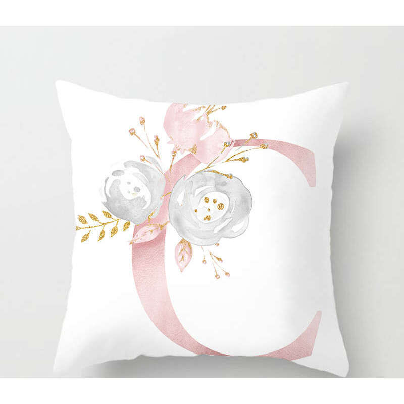 45 X 45Cm Letter Cushion Cover Pink