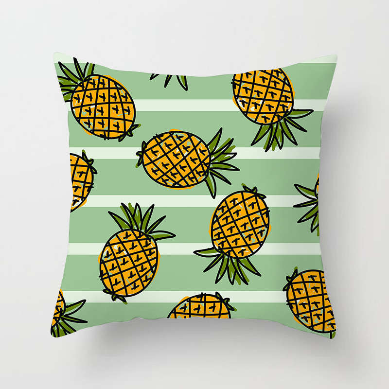 45 X 45Cm Stylish Green Brown Leaves Cushion Cover