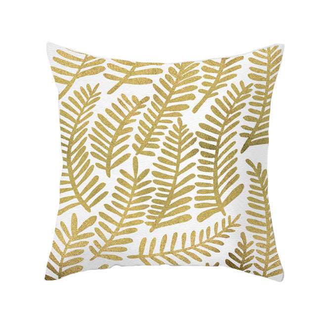 45 X 45Cm Gold Printed Cushion Cover