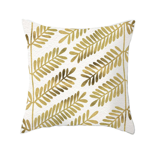 45 X 45Cm Gold Printed Cushion Cover