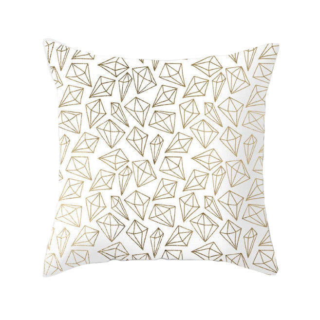45 X 45Cm Gold Printed Cushion Cover