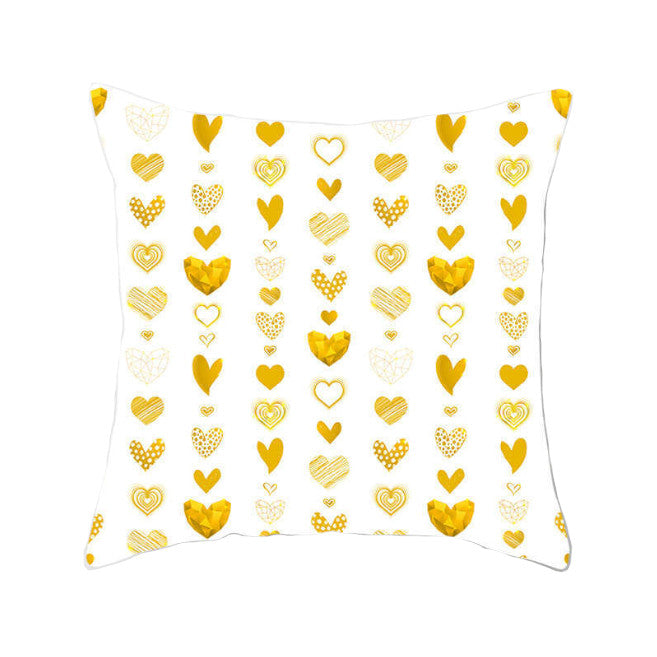 45 X 45Cm Gold Printed Cushion Cover