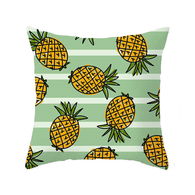 45 X 45Cm Stylish Green Brown Leaves Cushion Cover