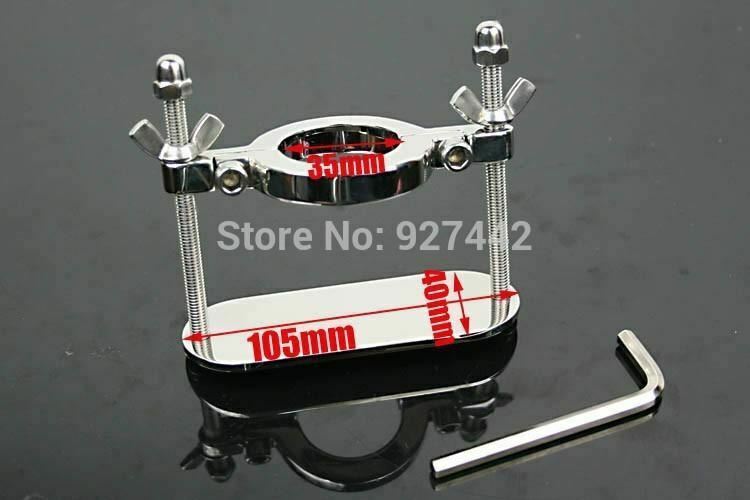 Stainless Steel Heavy Cock Ring Ball Stretcher Bondage Kink Bdsm Fetish Restraints