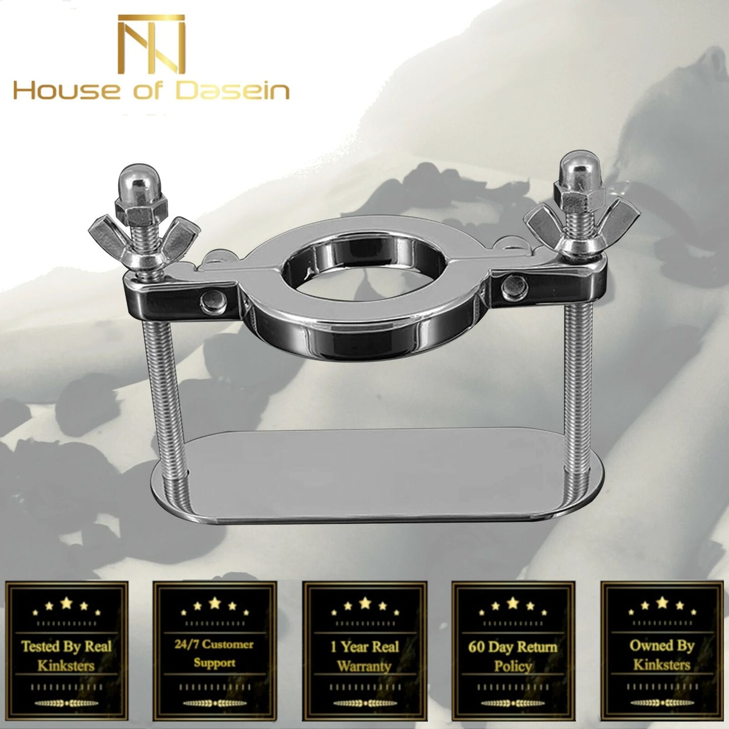 Stainless Steel Heavy Cock Ring Ball Stretcher Bondage Kink Bdsm Fetish Restraints