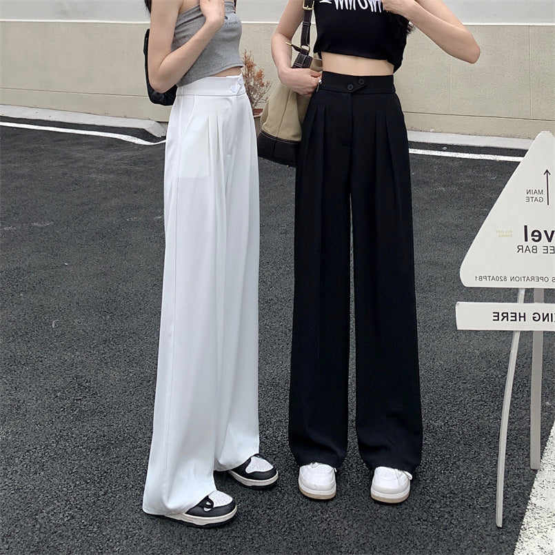 Womens New High Waist Loose Drape Suit Wide Leg Pants Product Information Size