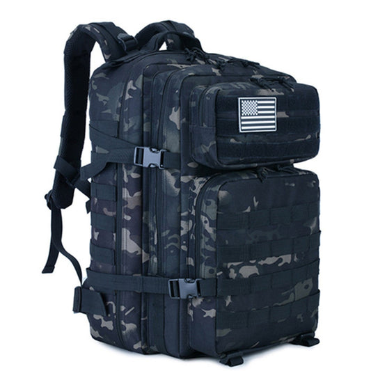 45L Military Backpack Army Tactical Molle Assault Rucksack 3P Men Outdoor Hiking Camping Large Capacity Waterproof Bag