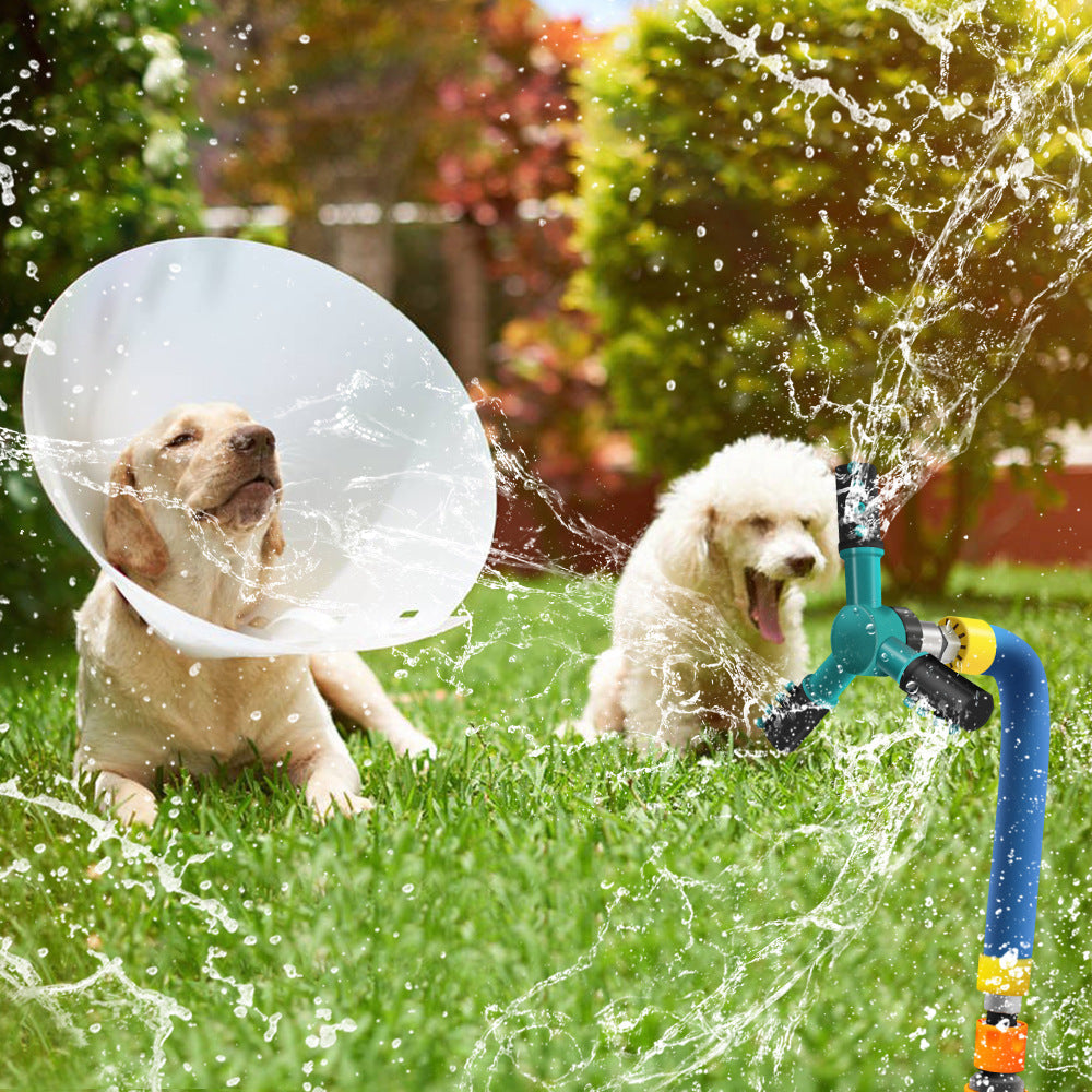Summer Pet Garden Water Toy Watering Cooling Kids Trampoline Sprinkler