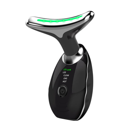Neck Face Beauty Device Colorful Led Photon Therapy Skin Tighten Reduce Double Chin Anti Wrinkle Remove Lifting Massager
