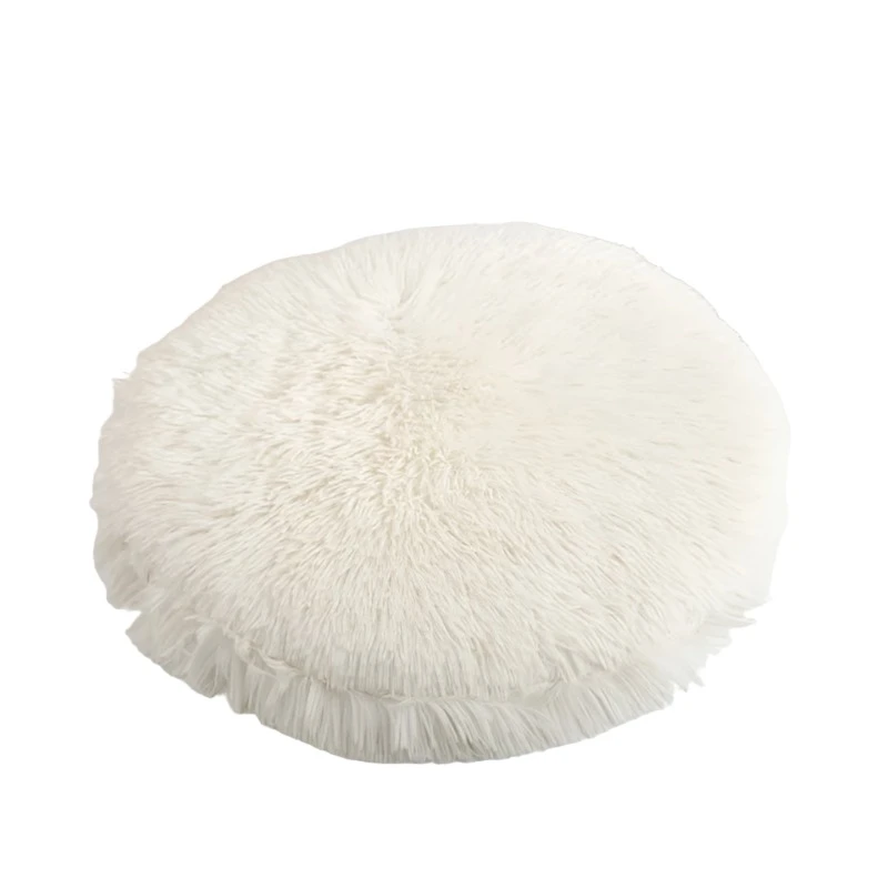 Soft Plush Round Cat Bed Mat For Small Dogs Cats Cozy Fleece Pet Sleeping Kitten Puppy Nest Warm Cushion Accessories