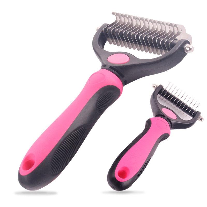Deshedding Grooming Tool For Matted Long Curly Pet Fur