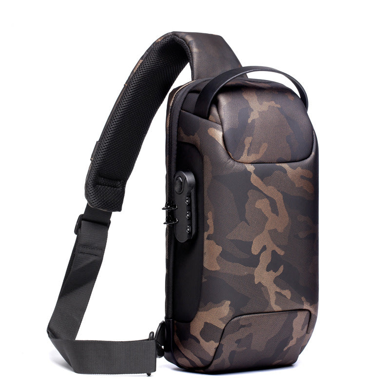 Waterproof Usb Antitheft Bag Men Oxford Crossbody Shoulder Sling Multifunction