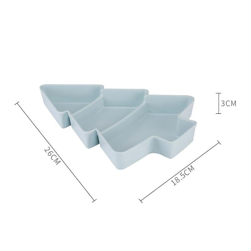 Christmas Tree Shape Candy Snacks Plastic Platter