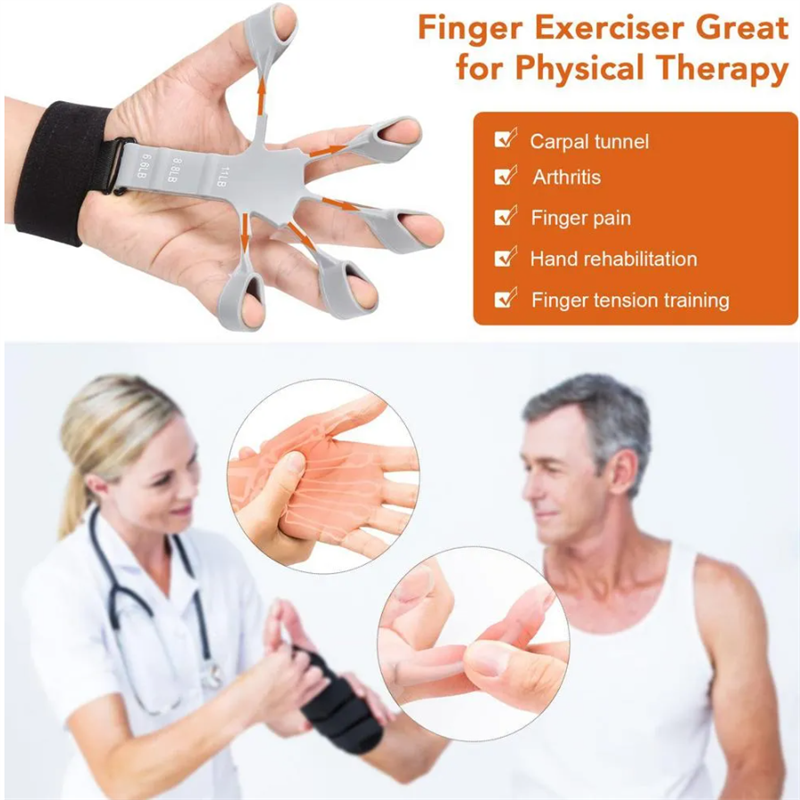 Silicone Grip Finger Exerciser Strength Stretcher Fitness Training