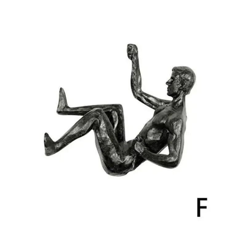 Athlete Rock Climbing Man Resin Background Wall Hanging Decoration Sculpture Statue Figures Present Retro New 2023