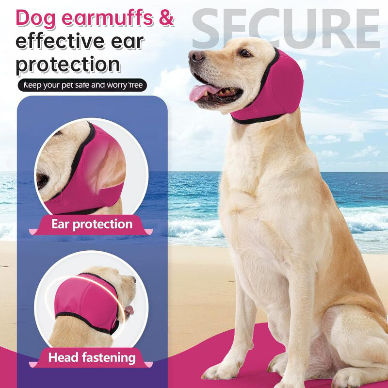 Waterproof Dog Ear Muffs: For Swimming/Grooming Noise Cancelling Calming (Anxiety Relief & Shock Prevention)