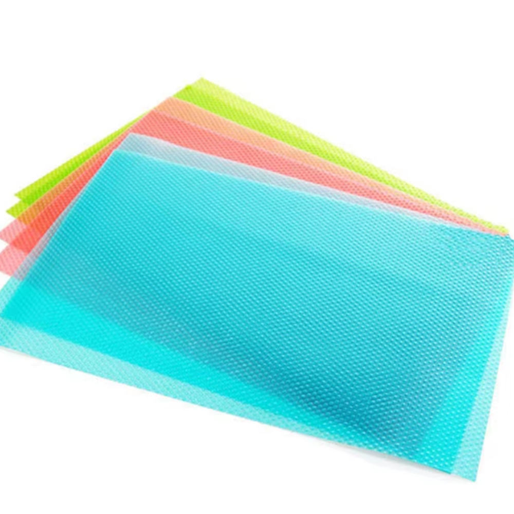 4Pcs Eva Waterproof Fridge Mat Washable Kitchen Liner Anti Oil Drawer Pad