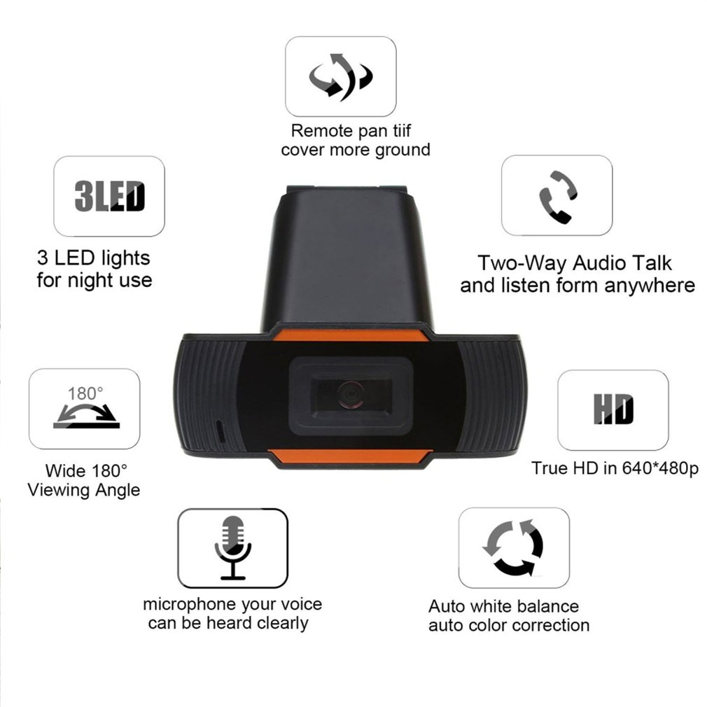 1080P Auto Focusing Webcam With Microphone For Pc Laptop